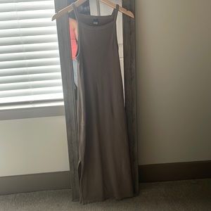 Tan Old Navy midi dress